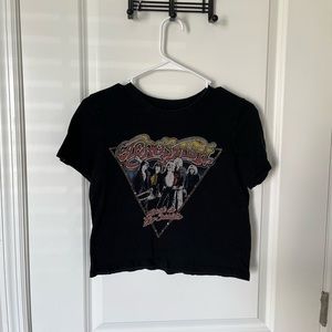 Aerosmith Crop Top Band T-Shirt